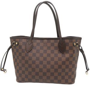 LOUIS VUITTON Brown Damier Neverfull PM Tote Bag